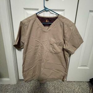 Carhartt Men's Tan Scrub Top.